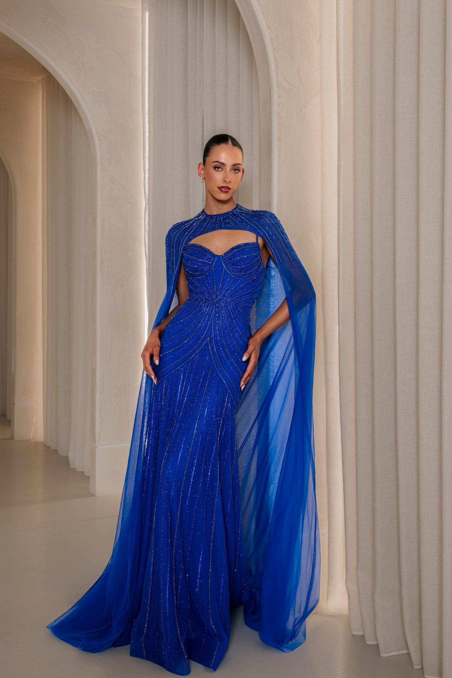 Sapphire Sequin Gown