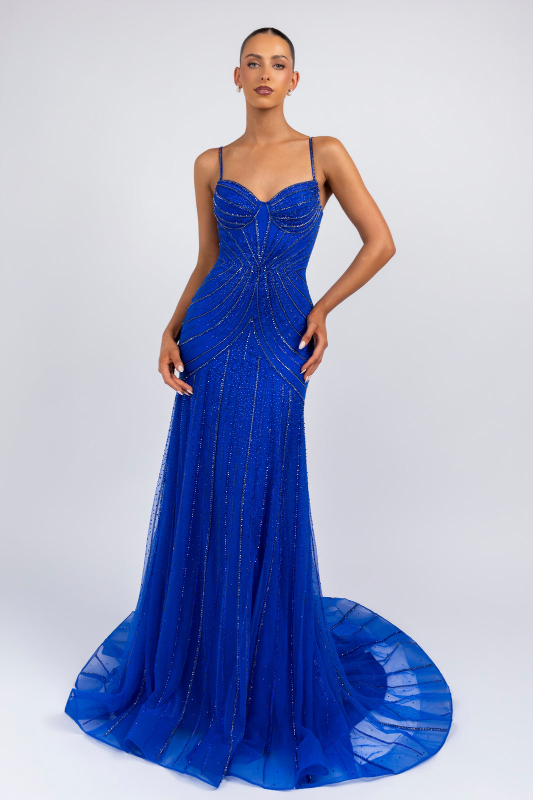 Sapphire Sequin Gown