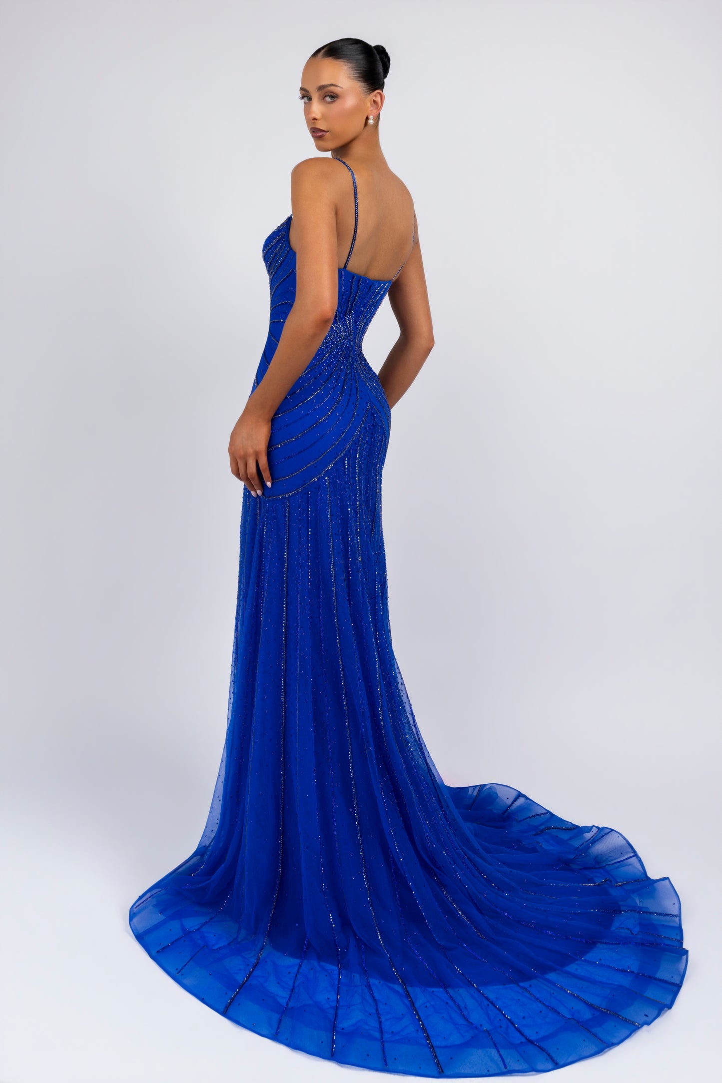 Sapphire Sequin Gown