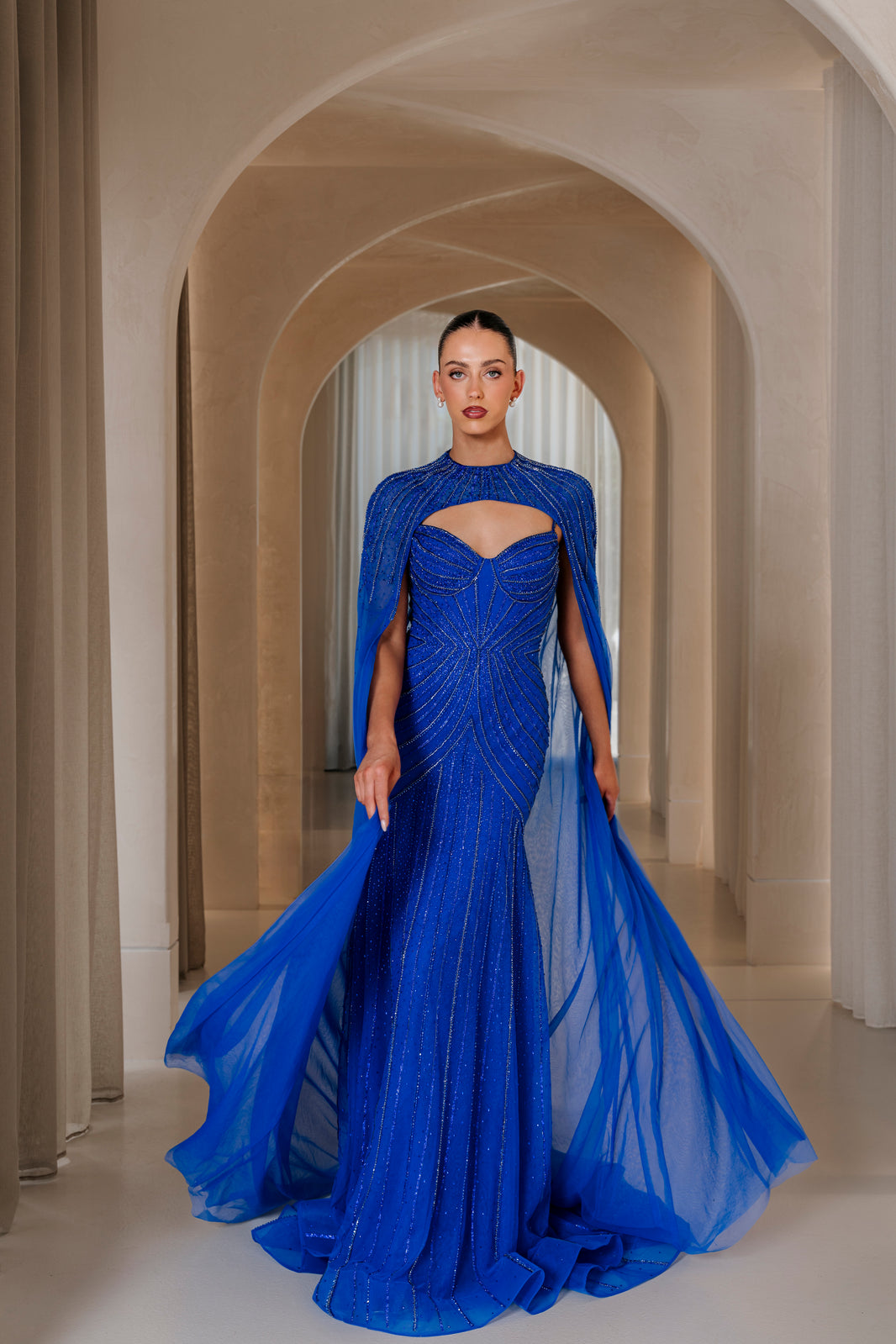 Sapphire Sequin Gown